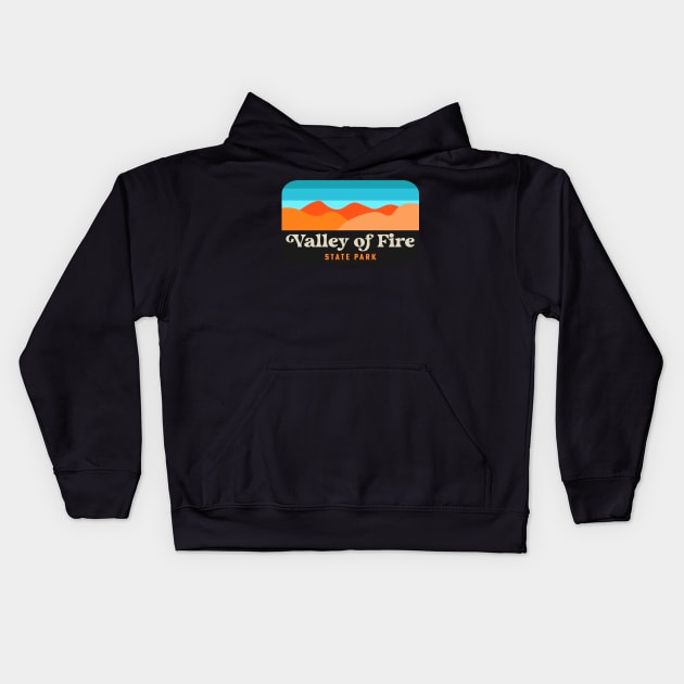 Valley of Fire State Park Hiking Mohave Desert Overton Nevada Kids Hoodie by PodDesignShop